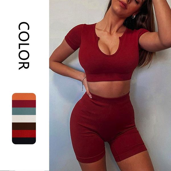 

yoga outfit 2 pcs/set women seamless sets fitness sports suits breathable soft gym clothes running leggings workout set vest+pants