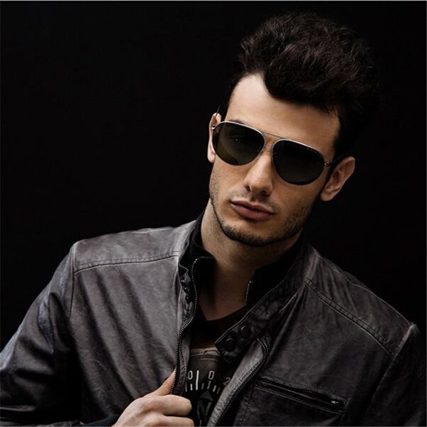 

sunglasses bk8109 brand design men memory alloy frame polarized driving sunglass vintage male summer eyeglasses, White;black
