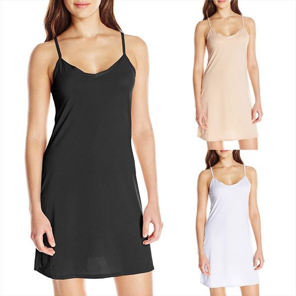 

sling casual solid spaghetti womens dress short sleeveless slips under ladies vestido ropa mujer a, Black;gray