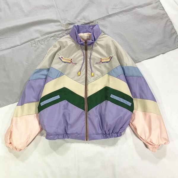 

harajuku pastel bomber cute color-block jacket coat thick women's windbreaker /, Black;brown