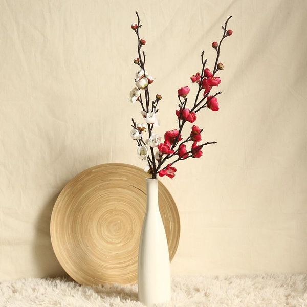 

decorative flowers & wreaths 5pcs simulation plum blossom artificial branch home decorations wedding backdrop fake plants silk flower wreath