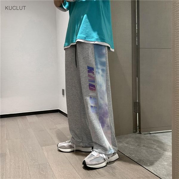 

high street vibe pants men's american hiphop burst reflective guard loose straight hip hop floor down suits & blazers, White;black