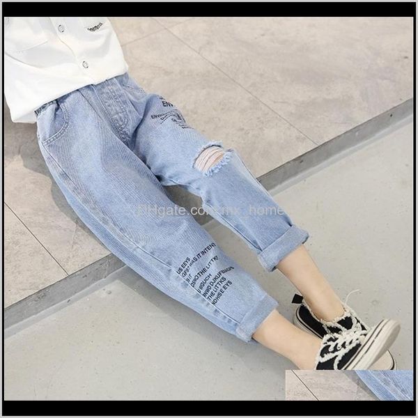 

baby clothing baby, kids & maternity drop delivery 2021 teen girls jeans fashion holes harem pants for teenage 8 10 12 years spring fall chi, Blue