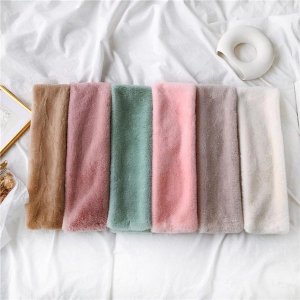 

scarves winter scarf luxury faux fur warm fashion soft plush thicken snood shawl for kids women girls, Blue;gray