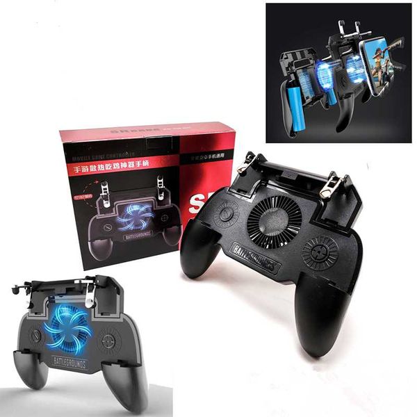 

game controllers & joysticks 2021 sr2 mobile pubg controller shooter trigger cooling fan power handle 3 in 1 2000/4000mah