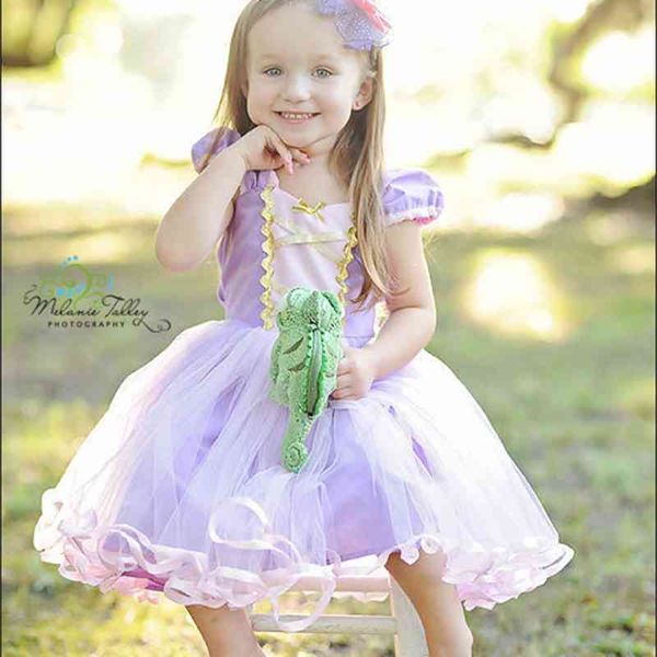

ins children's wear long hair princess dress, White