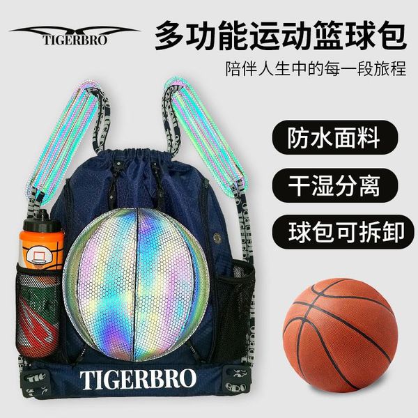 

backpack sports gym bag basketball training bags 2021 men's football backpacks for school teenager boys rucksack with net