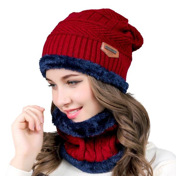 

beanie/skull caps two-piece winter women's knit hat autumn wool cap fashion balaclava men's wholesale, Blue;gray