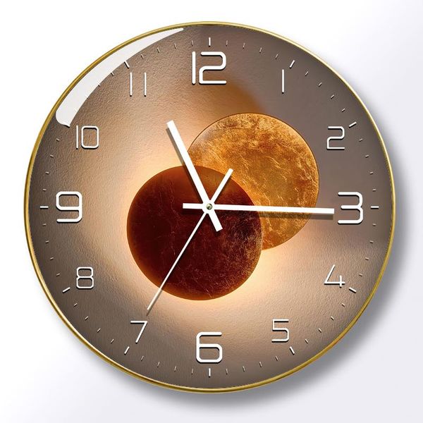 

wall clocks nordic gold clock modern silent home decor creative large mechanism watches kitchen living room gift