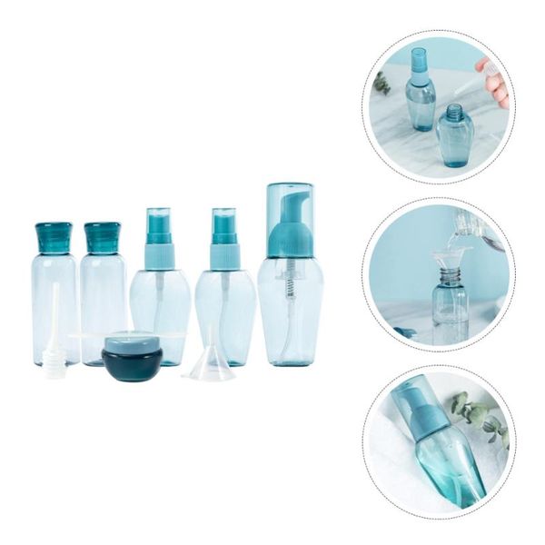 

storage bottles & jars 1 set travel packaging portable cosmetic (blue)
