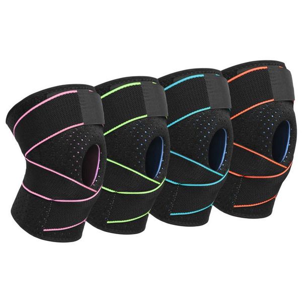 

elbow & knee pads support coolfit quick dry silica gel 4 springs stabilizer sports kneepad brace patella hole protector, Black;gray