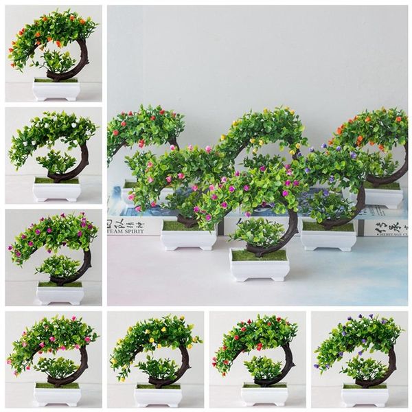 

decorative flowers & wreaths artificial plants bonsai small tree simulation pot fake table potted ornaments home decoration garden el decor