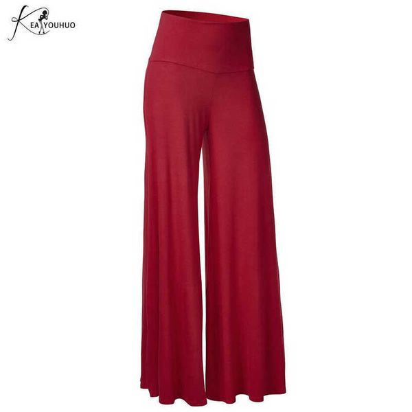 New Autumn Stretch Bell Bottom Pantaloni Donna Flare Pants For Women Plus Size Gamba larga Pantaloni femminili Pantaloni larghi Pantaloni da donna Q0801