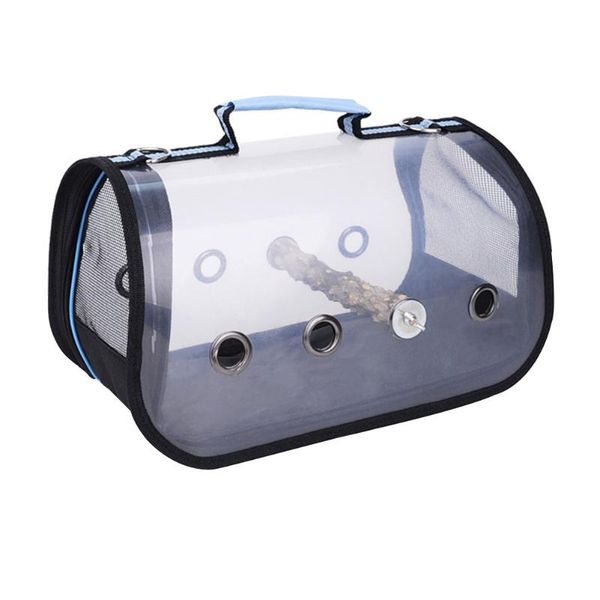 

bird cages with shoulder strap carrier portable travel parrot cage easy install transparent pet supplies multifunction lightweight