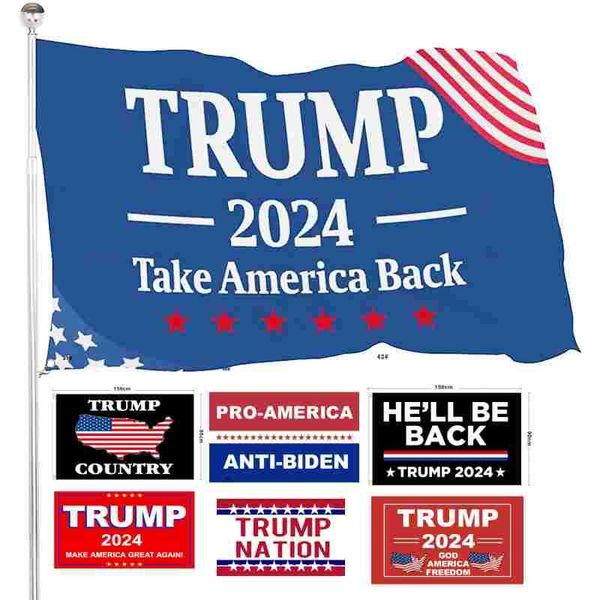 

2024 trump biden is not my president 90*150cm us presidential election flag polyester pongee material trump flags banners 44 styles dhl