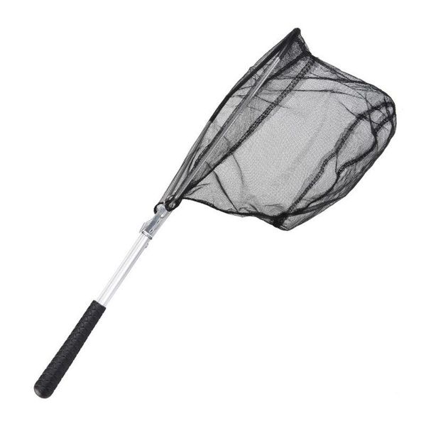 

portable fishing net aluminum alloy triangle retractable folding rod hand dip casting tackle tool accessories