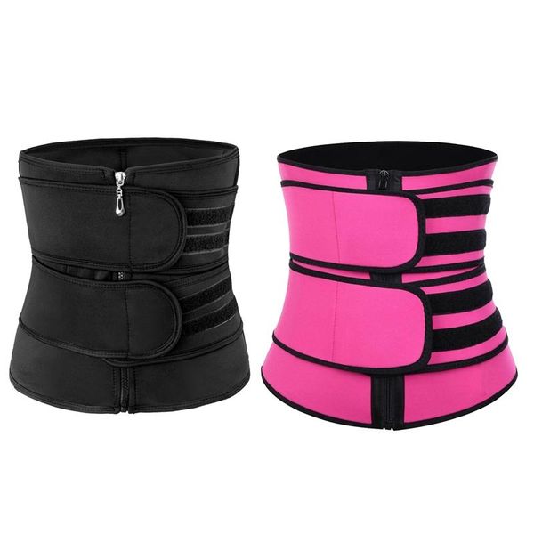 

waist support yoga fitness trainer slimming belt sauna belly shaping underwear sculpt, Black;gray