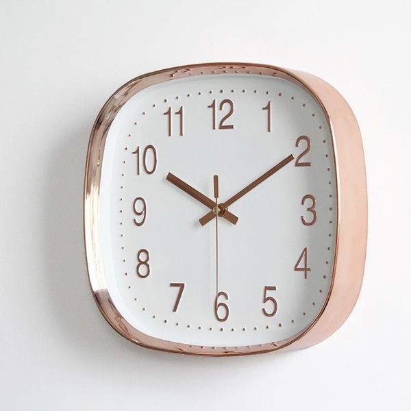 

wall clocks simple modern fashion nordic mute hanging clock living room bedroom pocket watch square quartz one product drop