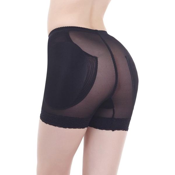 

women's shapers plus size women waist trainer body shaper bulifter pads control panties corset fake bupads removable underwear 2021, Black;white