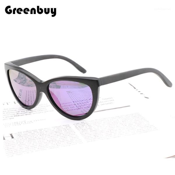 

classic polarized women's bamboo sunglasses men's uv400 protective glasses (with gift box), White;black