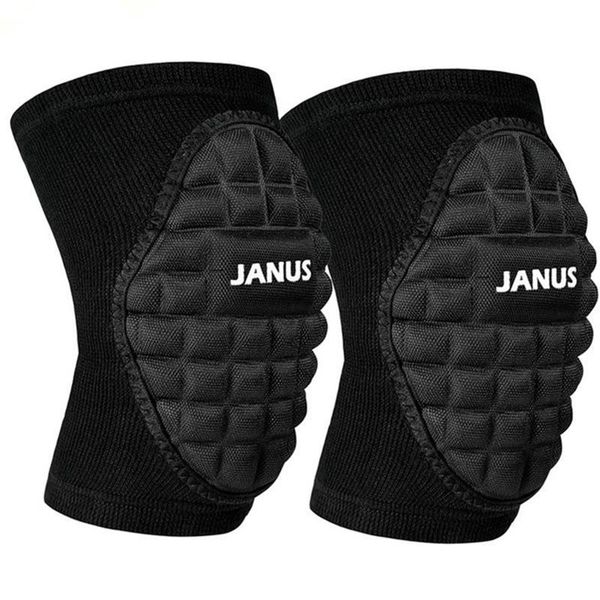 

elbow & knee pads football protective men sponge goalkeeper cap volleyball basketball sports support fitness, Black;gray