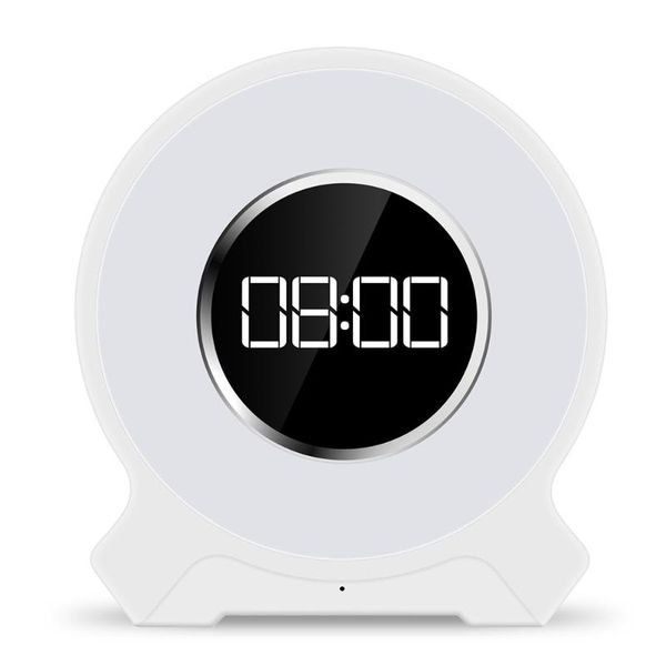 

other clocks & accessories wake up alarm clock fm radio led digital wireless bluetooth speaker night light electronic desk lamp decor