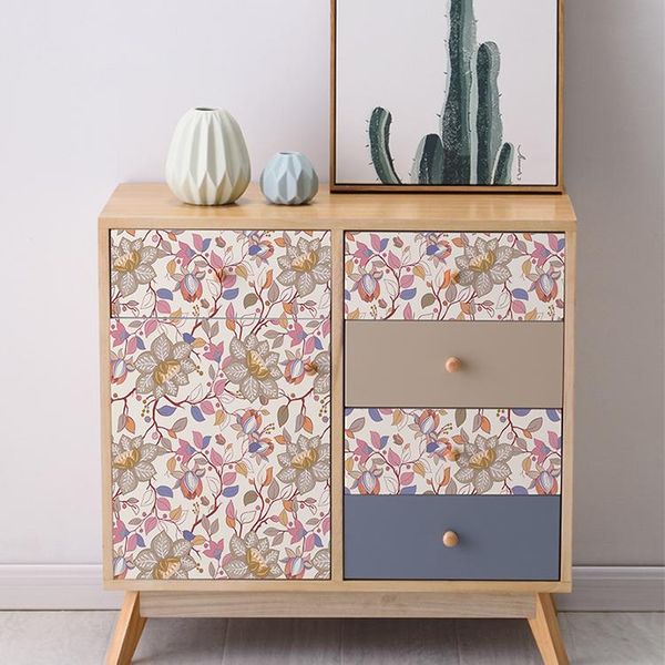 

window stickers creative rustic pink flower furniture abstract unique self adhesive deur house decoration ei50pt