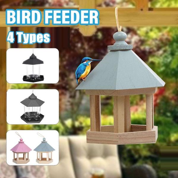 

other bird supplies wooden feeders hanging type outdoor pet seeds feeder tree garden bucket holder station