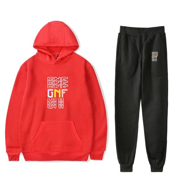 

men's tracksuits georgenotfound men tracksuit sweatshirt and sweatpants autumn women suit hoodies sportswear hooded two piece set, Gray