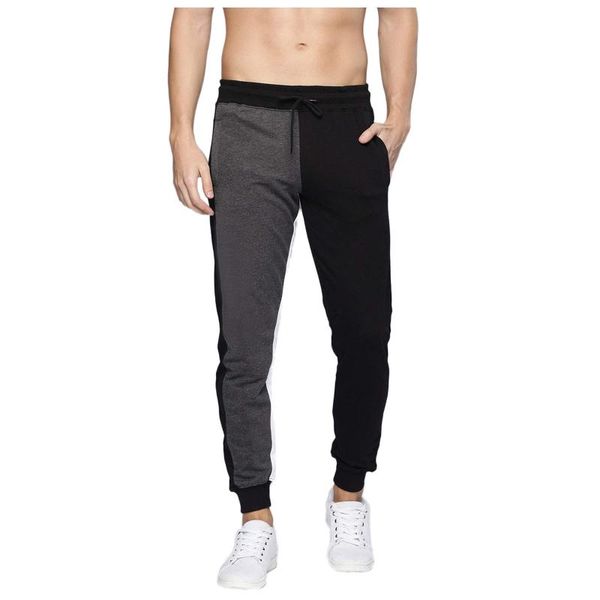 

men's pants mens sweatpants autumn winter casual patchwork workout trousers fashion jogging fitness sports cotton pencil, Black