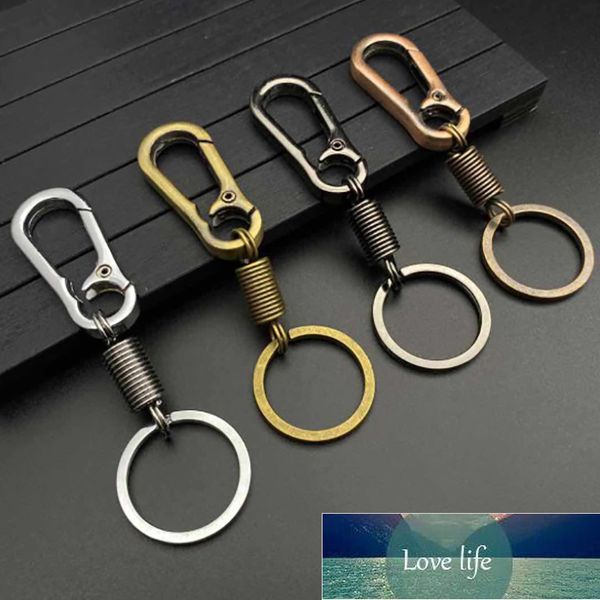

spring gourd buckle belt clip loop metal key chain men fashion car keychain, Silver