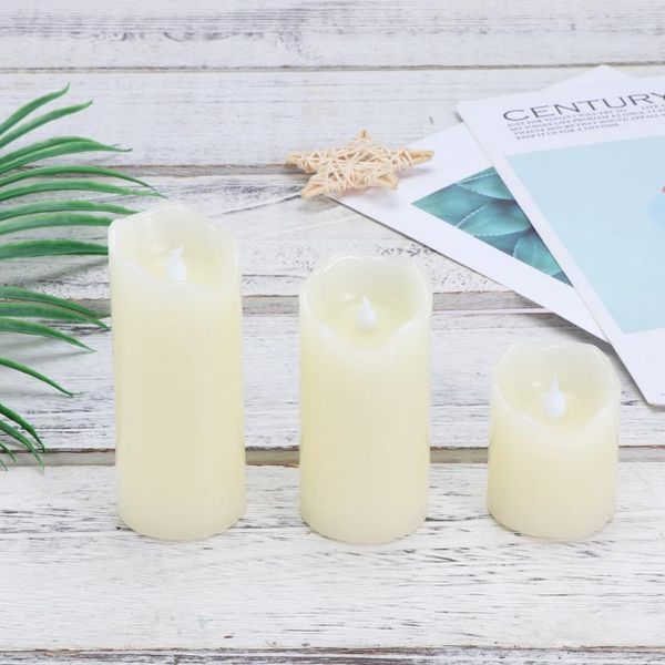 

candles 3pcs led electronic candle lights irregular wave pattern electric lamps el club wedding decoration