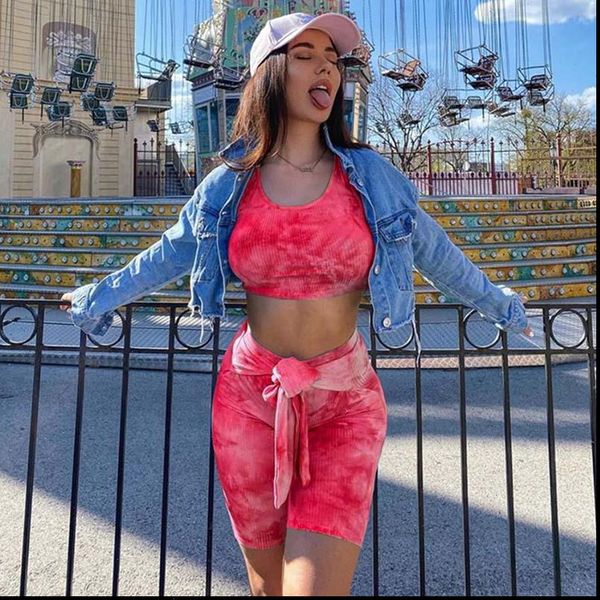 

women tracksuits sleeveless two piece set v neck thank elastic hight sashes leggings streetwear casual summer female outfit, Gray