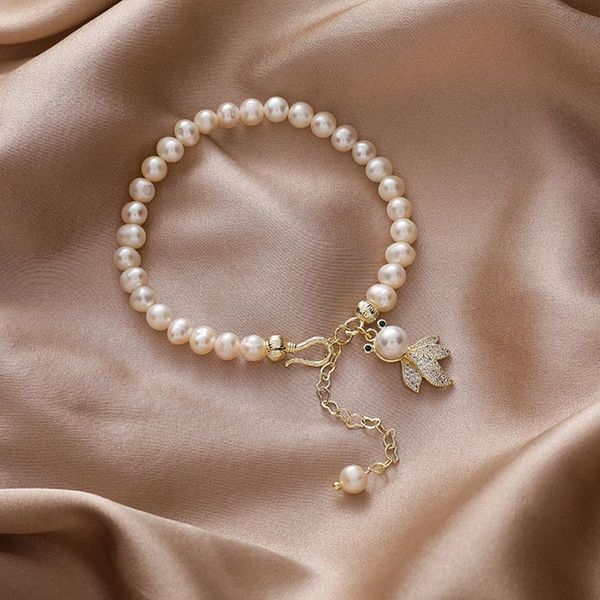 

bangle freshwater pearl goldfish bracelet women bracelets jewelry, Black