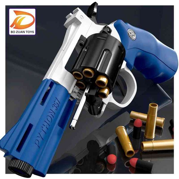 

little moon left wheel toy small smashing cannon children's soft bullet gun glock colt simulation model hand grab, Blue