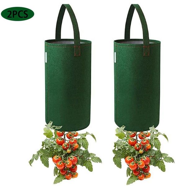 

planters & pots 2pcs tomato grow bag upside down planter multi-function vegetable bags