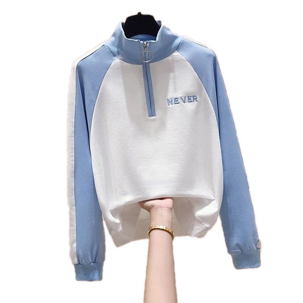 

women's hoodies & sweatshirts long-sleeved hoodie 2021 spring and autumn girls' korean style loose fashionable jacket, Black