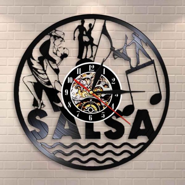 

wall clocks latin dance salsa art clock dancing couple record ballroom studio dancer gift