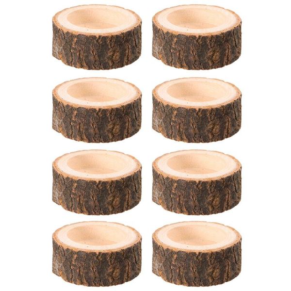 

candle holders 8pcs wooden candlestick succulents planter table decor