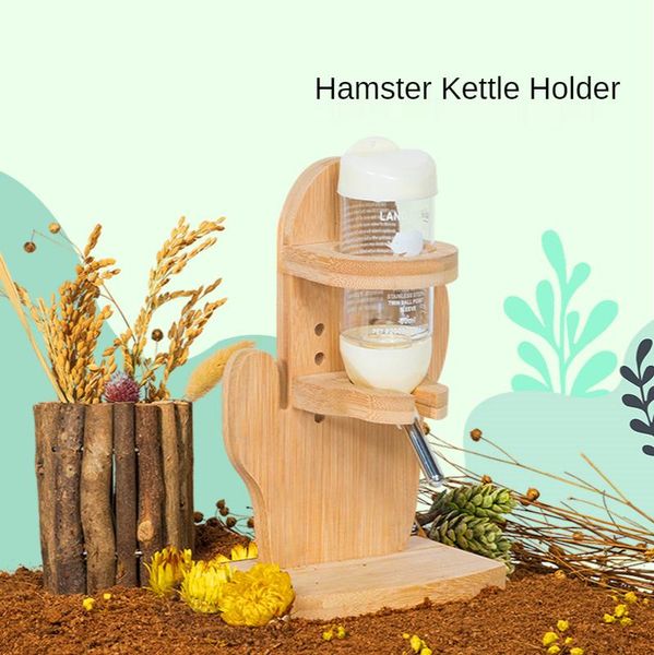 

small animal supplies natural bamboo hamster water bottle holder kettle vertical drinker dwarf rat chipmunk