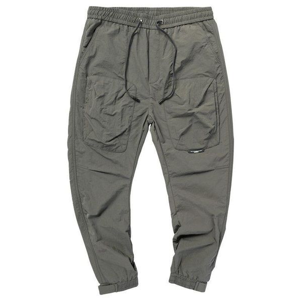 

men's pants summer thin nine-point casual loose large size quick-drying korean version of small feet sports, Black