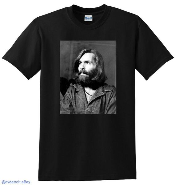 

charles manson t shirt p poster tee small medium large or xl, White;black