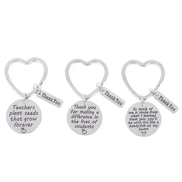 

party favor teacher day gift thank you keychain gifts for mom dad thanksgiving graduation appreciation stainless steel pedant