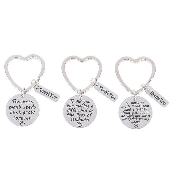 

party favor teacher day gift thank you keychain gifts for mom dad thanksgiving graduation appreciation stainless steel pedant