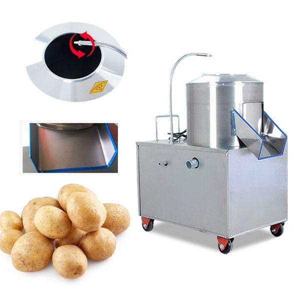 Elektrik Patates Soyucu Otomatik Patates Tatlı Patates Taro Peeling Temizleme Makinesi