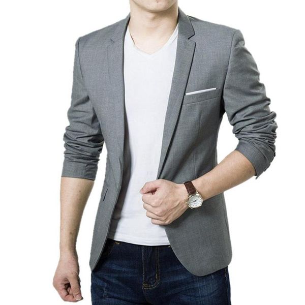 

men's suits & blazers blazer slim formal one button long sleeve bussiness suit coat lapel collar pockets top, White;black