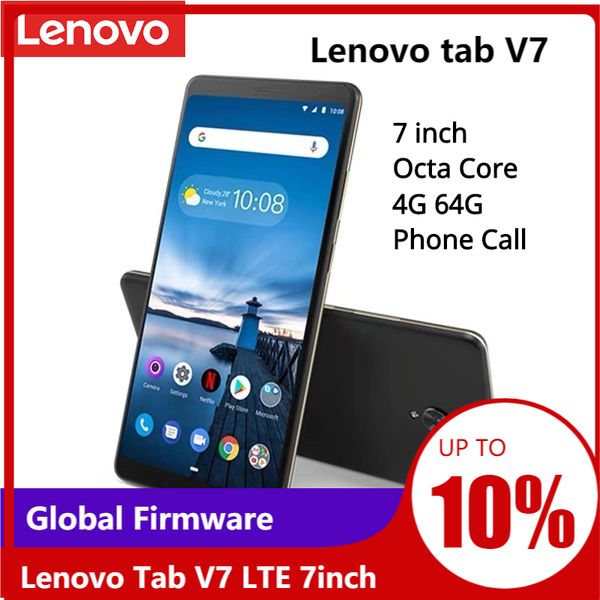

global firmware lenovo tab v7 phone call tablet 7 inch lte version 4g 64g octa core face recognition dual dolby speakers android