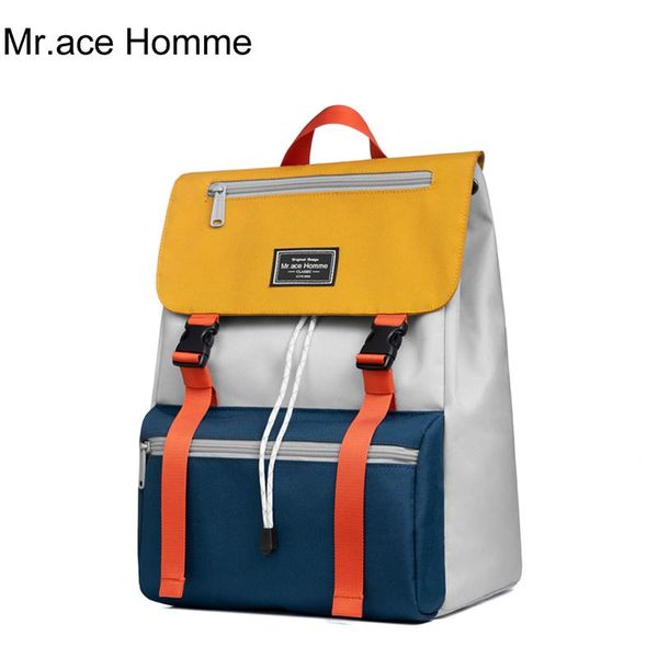 

backpack mah grey lapwomen cool tooling style school men female large capacity travel bag for girl college