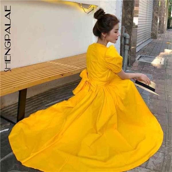 

summer women vintage loose high waist slim was thin elegant solid color bow big swing maxi dress za4389 210427, Black;gray