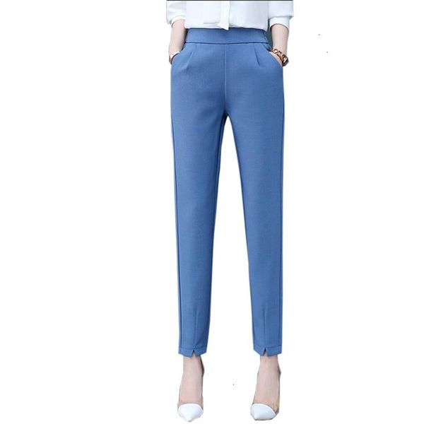 

women's pants & capris spring women casual snoep hare book 2021 fashion smart elastic waist cotton plus size 3xl, Black;white